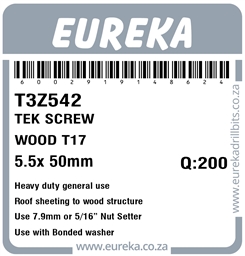 T3Z542 - Tek Screw Wood -T3Z542_Label_T